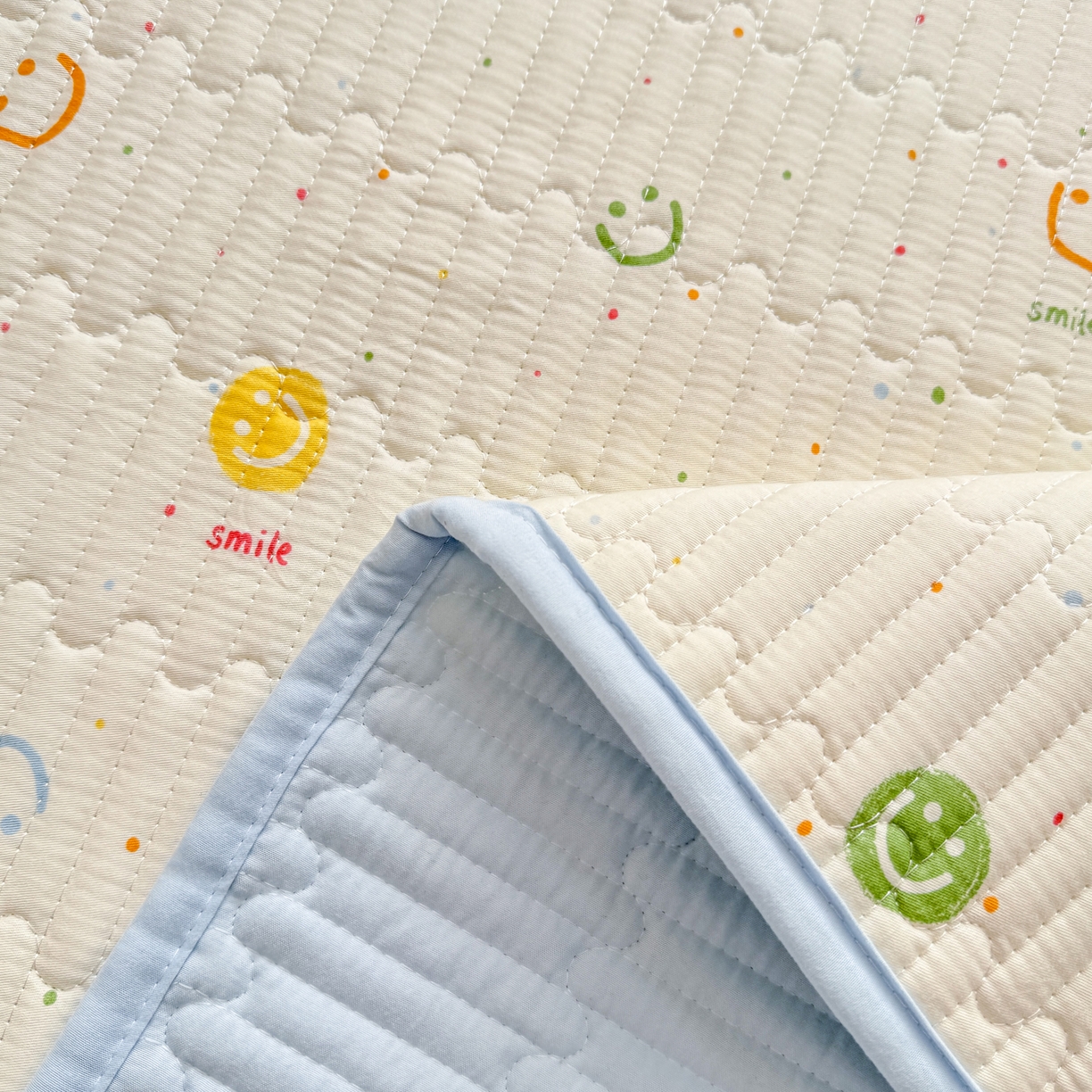 91家纺网 家纺一手货源 找家纺 康纳利 2026新款全棉床盖学生夹棉薄款床盖床垫三件套四季通用 彩色波点