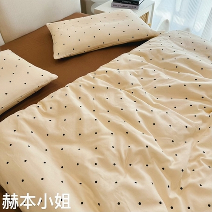 91家纺网 家纺一手货源 找家纺 （总）8+8 2025新款全棉A类母婴级抗菌有氧全棉双层纱亲肤全棉小清新印花三件套四件套