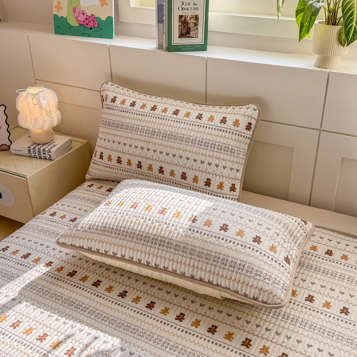 91家纺网 家纺一手货源 找家纺 康纳利 2026新款全棉床盖学生夹棉薄款床盖床垫三件套四季通用 费尔岛