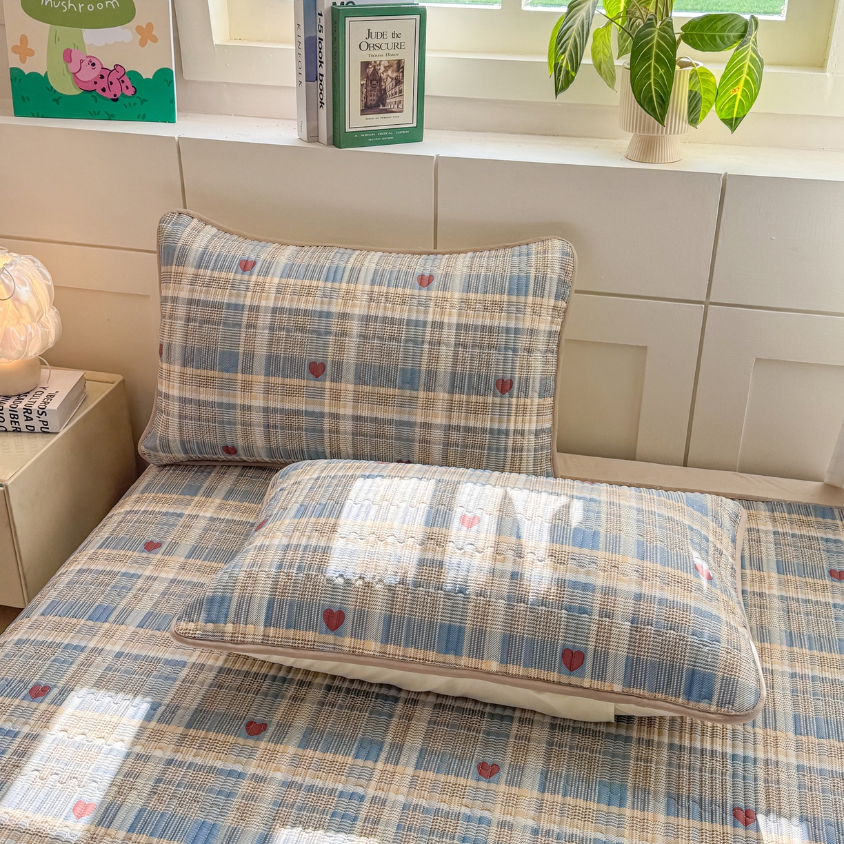 91家纺网 家纺一手货源 找家纺 康纳利 2026新款全棉床盖学生夹棉薄款床盖床垫三件套四季通用 格调