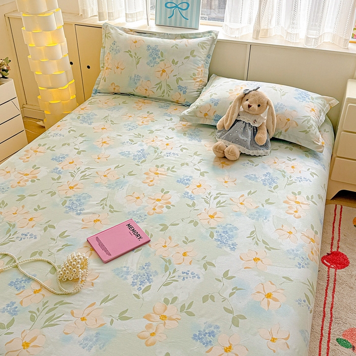 91家纺网 家纺一手货源 找家纺 卡普家居 2026新款全棉印花A版床笠 风的颜色