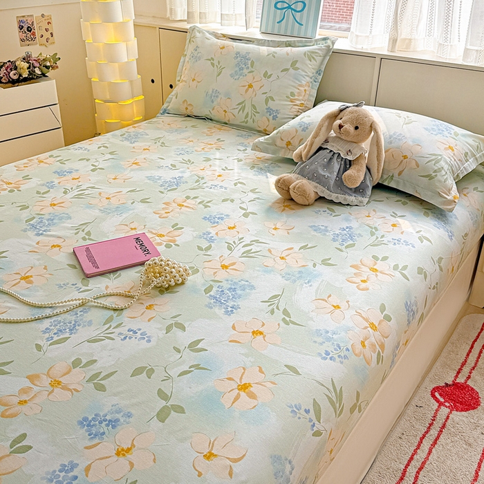 91家纺网 家纺一手货源 找家纺 卡普家居 2026新款全棉印花A版床笠 风的颜色