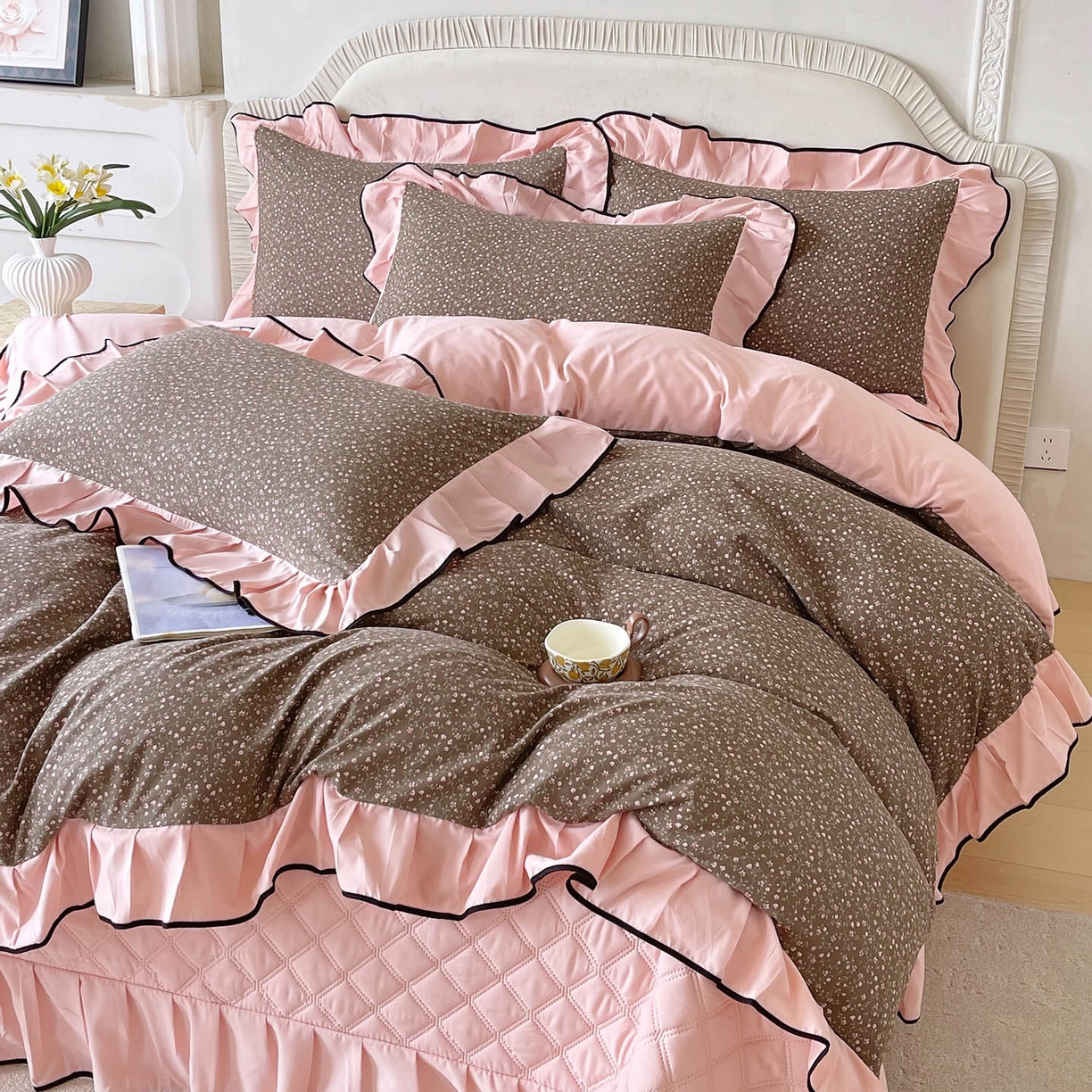 91家纺网 家纺一手货源 找家纺 （总）麦田家纺 2026新款花边床盖四件套