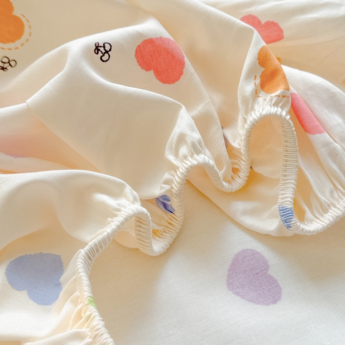 91家纺网 家纺一手货源 找家纺 卡普家居 2026新款全棉印花A版床笠 萌萌心语