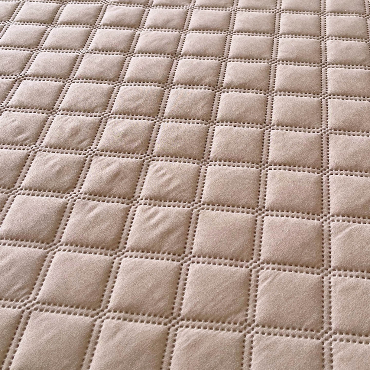 91家纺网 家纺一手货源 找家纺 麦田家纺 2026新款花边床盖四件套 椿庭怀蓝