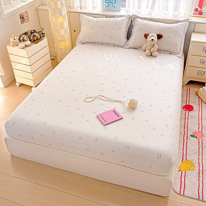 91家纺网 家纺一手货源 找家纺 卡普家居 2026新款全棉印花A版床笠 樱桃小可