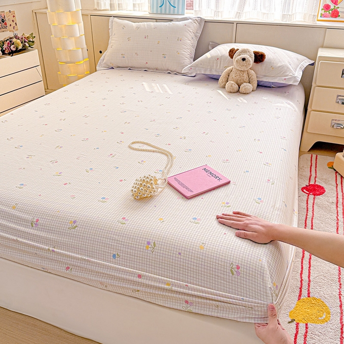 91家纺网 家纺一手货源 找家纺 卡普家居 2026新款全棉印花A版床笠 樱桃小可