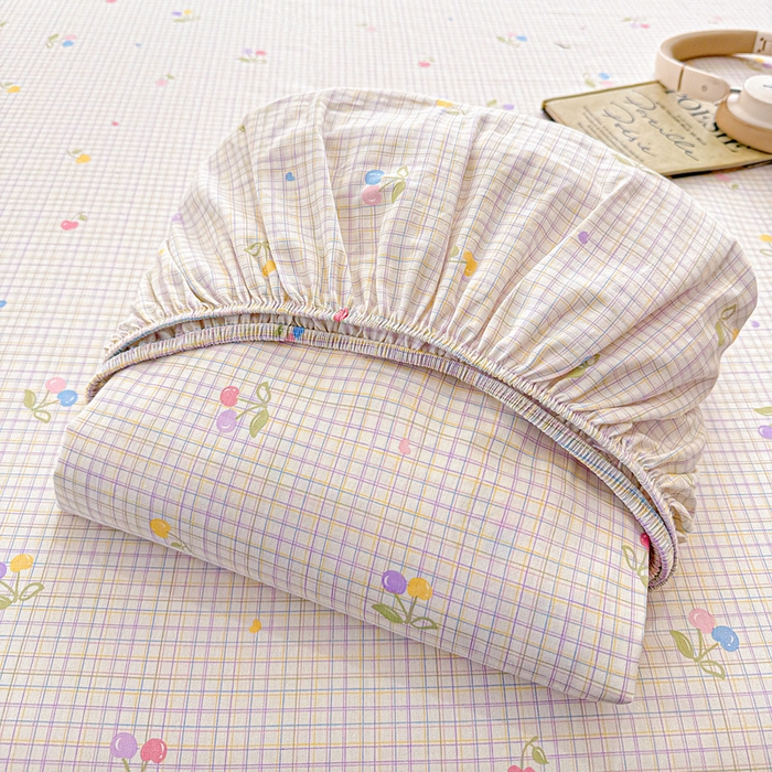 91家纺网 家纺一手货源 找家纺 卡普家居 2026新款全棉印花A版床笠 樱桃小可