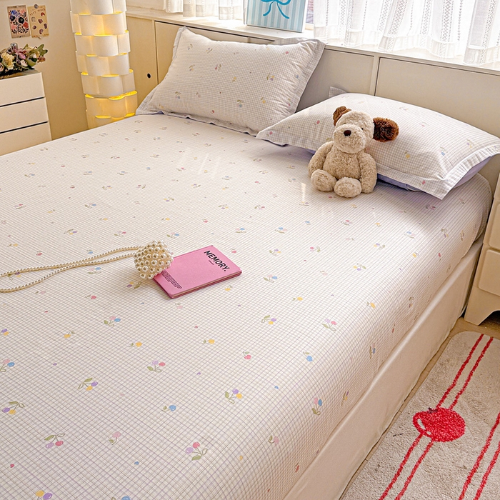 91家纺网 家纺一手货源 找家纺 卡普家居 2026新款全棉印花A版床笠 樱桃小可