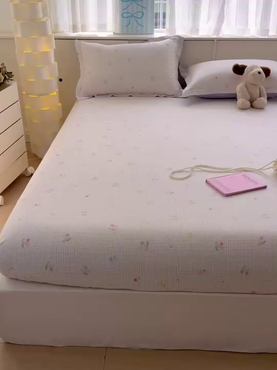 91家纺网 家纺一手货源 找家纺 卡普家居 2026新款全棉印花A版床笠 樱桃小可