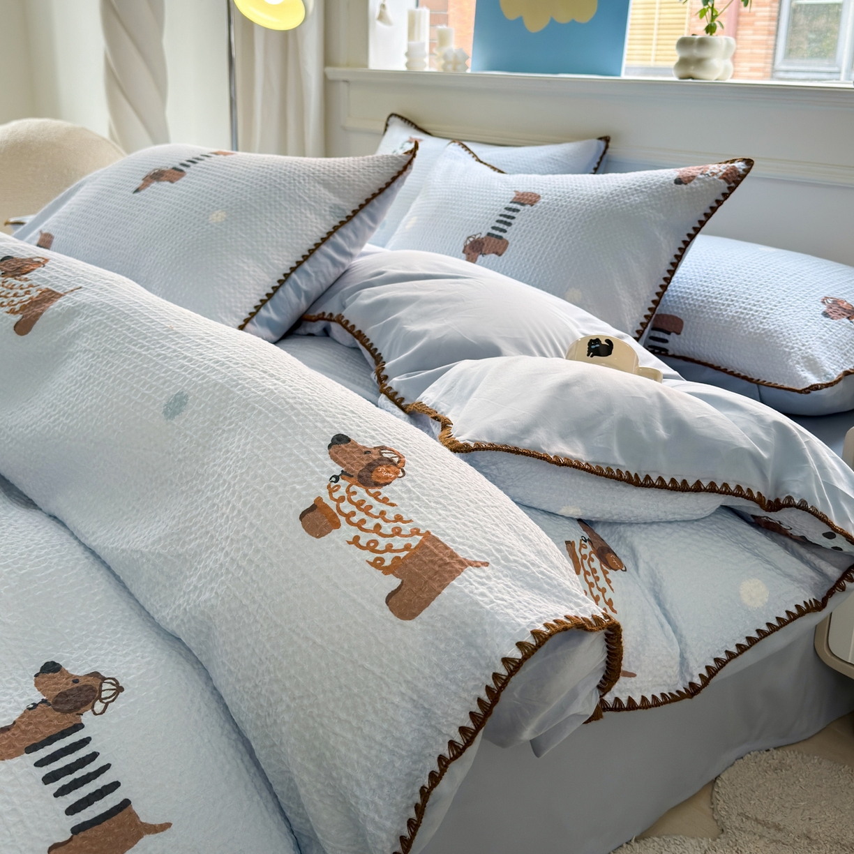 雯雨家纺 2026新款全棉华夫格三角针被套 瑞乐兰