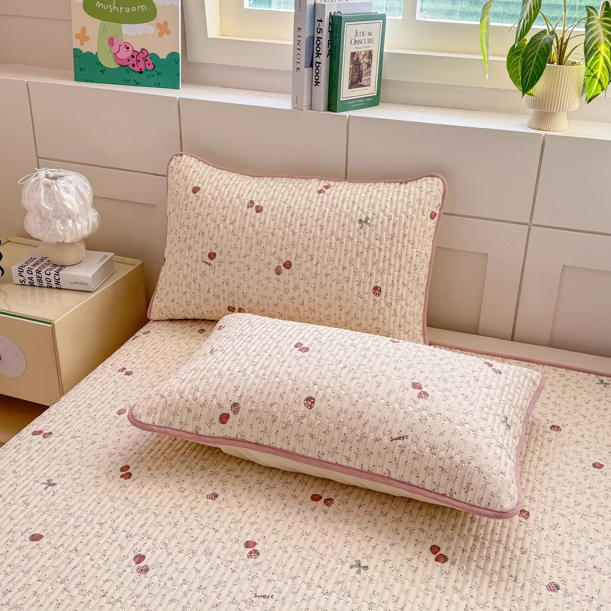 91家纺网 家纺一手货源 找家纺 康纳利 2026新款全棉床盖学生夹棉薄款床盖床垫三件套四季通用 相约