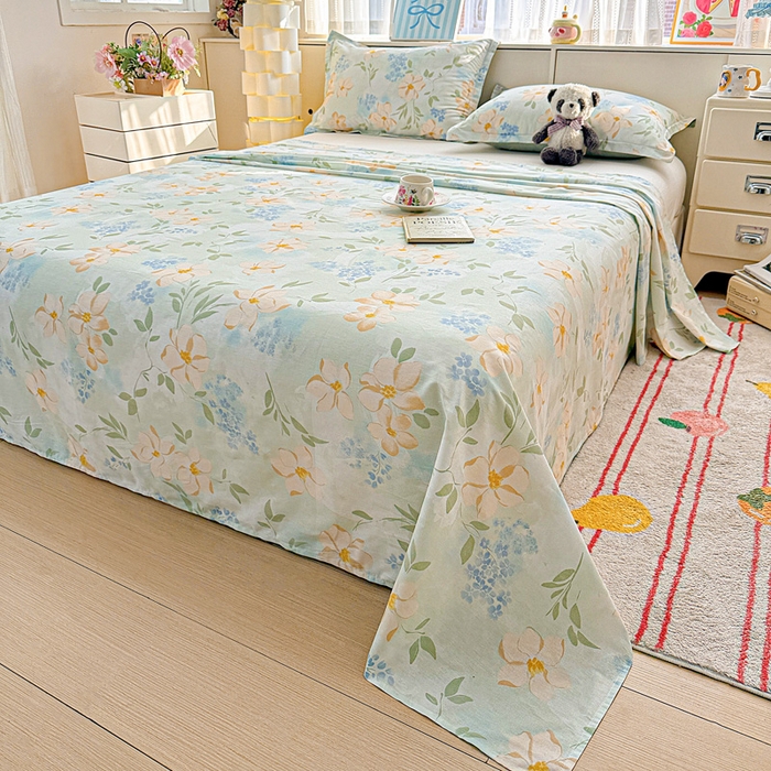 91家纺网 家纺一手货源 找家纺 卡普家居 2026新款全棉印花A版床单 风的颜色