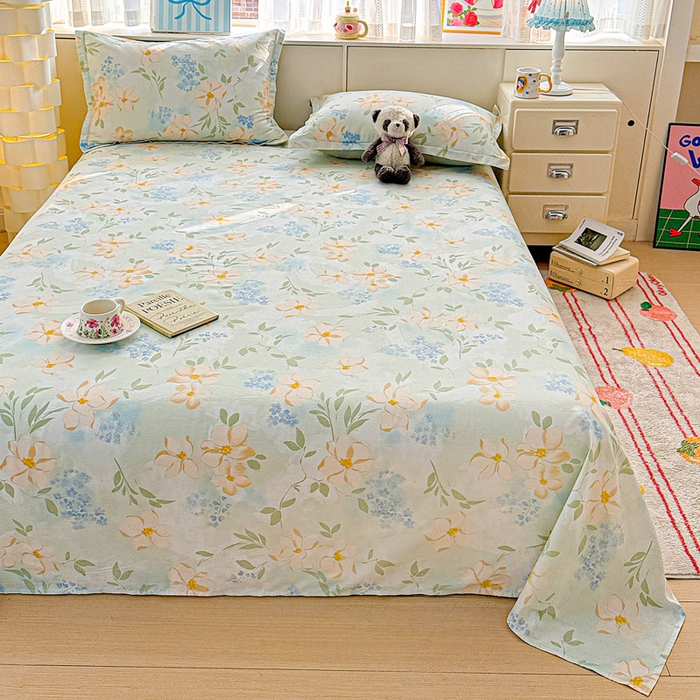 91家纺网 家纺一手货源 找家纺 卡普家居 2026新款全棉印花A版床单 风的颜色