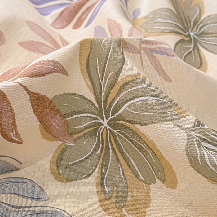 91家纺网 家纺一手货源 找家纺 卡普家居 2026新款全棉印花A版床单 寄情绯叶