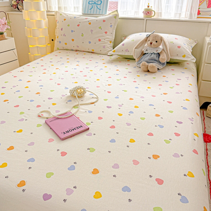 91家纺网 家纺一手货源 找家纺 卡普家居 2026新款全棉印花A版床单 萌萌心语