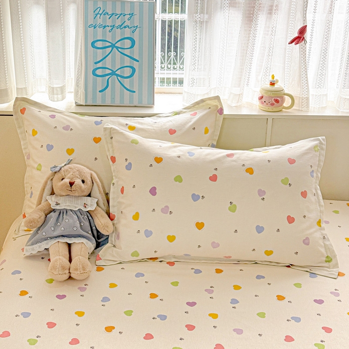 91家纺网 家纺一手货源 找家纺 卡普家居 2026新款全棉印花A版床单 萌萌心语