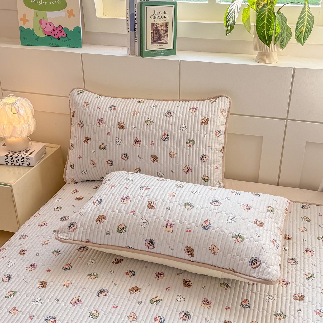 91家纺网 家纺一手货源 找家纺 康纳利 2026新款全棉床盖学生夹棉薄款床盖床垫三件套四季通用 小新一家