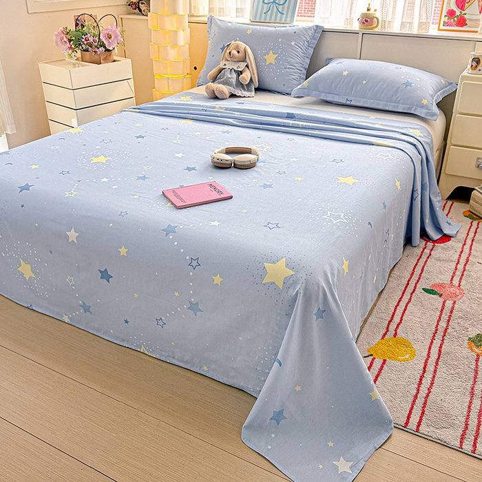 91家纺网 家纺一手货源 找家纺 卡普家居 2026新款全棉印花A版床单 五星集