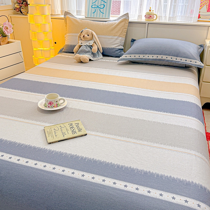 91家纺网 家纺一手货源 找家纺 卡普家居 2026新款全棉印花A版床单 星辰大海