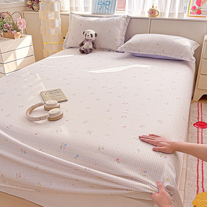 91家纺网 家纺一手货源 找家纺 卡普家居 2026新款全棉印花A版床单 樱桃小可