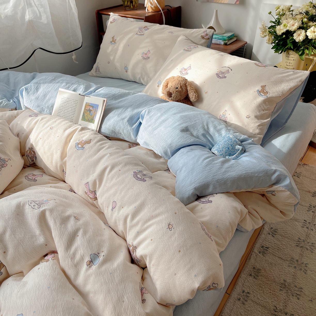 91家纺网 家纺一手货源 找家纺 凯洛奇 2026新款色织麻水洗提花四件套-提供买家秀 木马往事