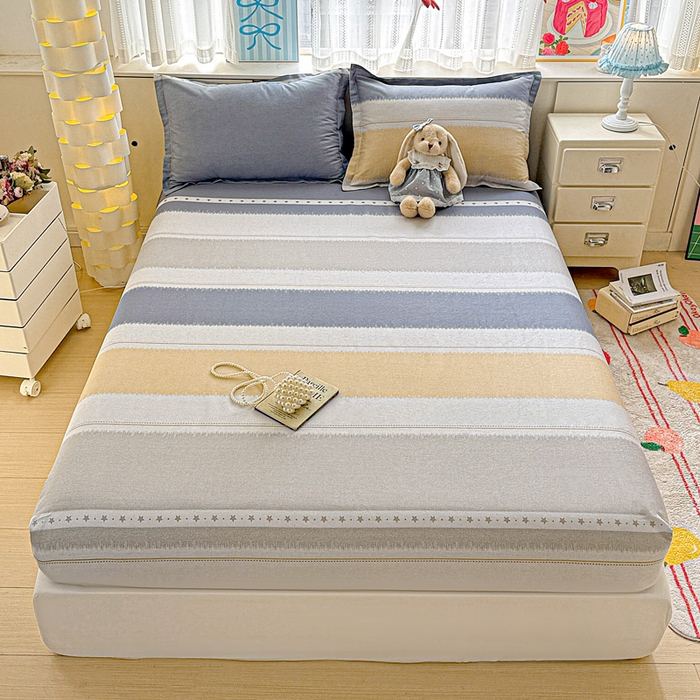 91家纺网 家纺一手货源 找家纺 卡普二店 2025新款全棉印花A版床笠 星辰大海