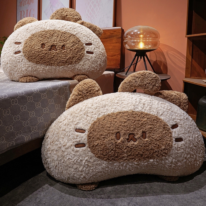 91家纺网 家纺一手货源 找家纺 （总）仟亿莱 2026新款歪耳暹罗猫月牙床头靠枕