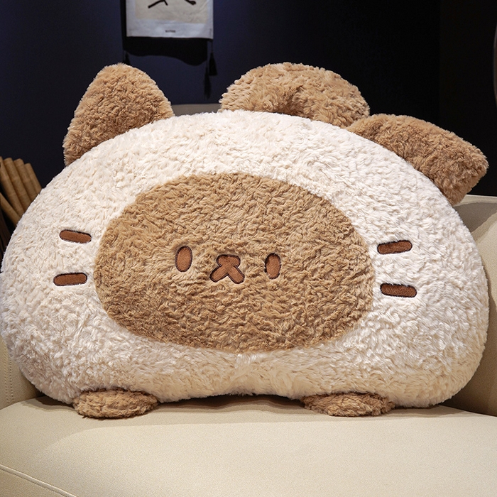 91家纺网 家纺一手货源 找家纺 仟亿莱 2026新款歪耳暹罗猫月牙床头靠枕 组合图仅供展示不可下单