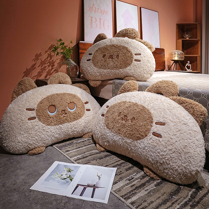 91家纺网 家纺一手货源 找家纺 （总）仟亿莱 2026新款歪耳暹罗猫月牙床头靠枕