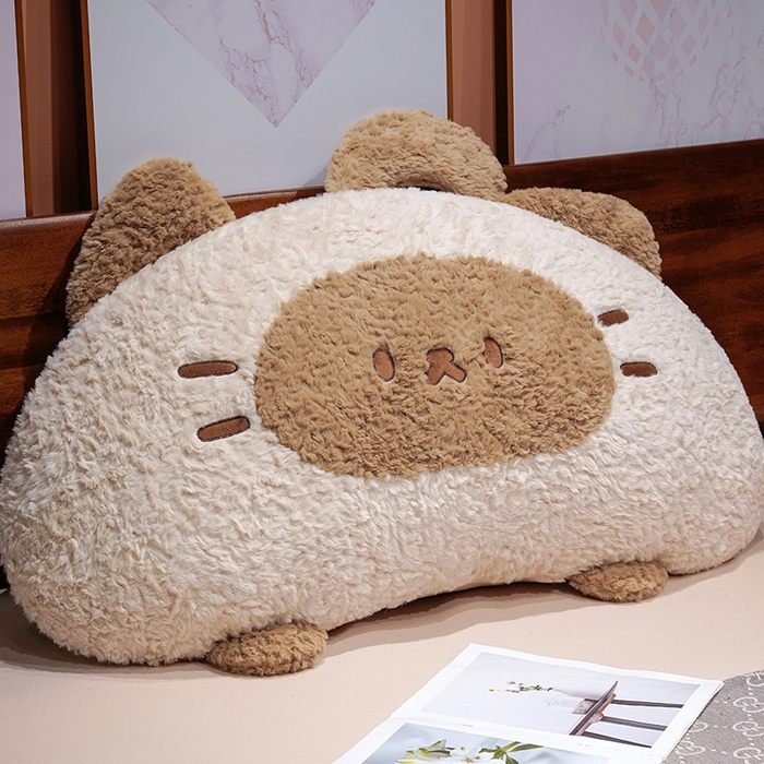 仟亿莱 2026新款歪耳暹罗猫月牙床头靠枕 豆眼月牙暹罗猫