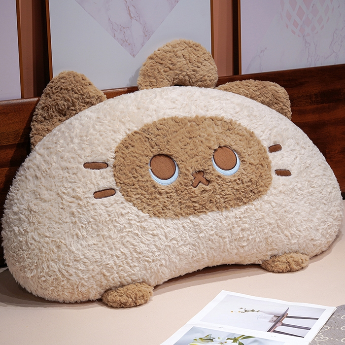 仟亿莱 2026新款歪耳暹罗猫月牙床头靠枕 大眼月牙暹罗猫