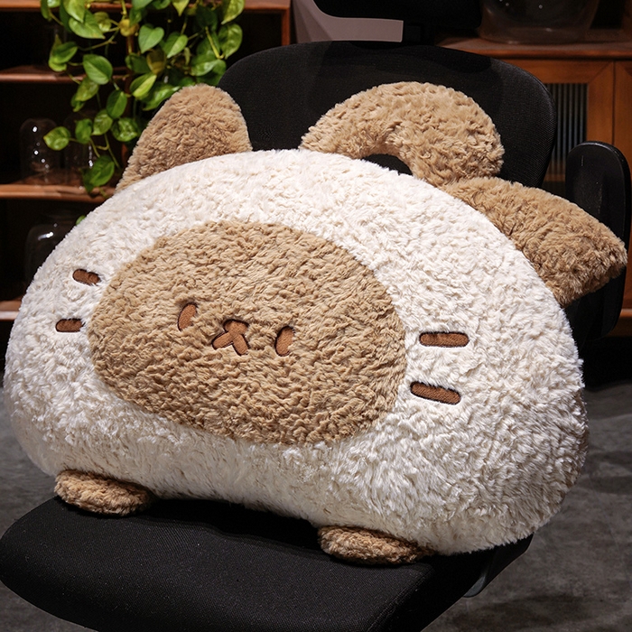 91家纺网 家纺一手货源 找家纺 仟亿莱 2026新款歪耳暹罗猫月牙床头靠枕 组合图仅供展示不可下单