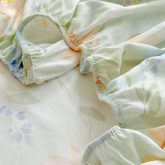 91家纺网 家纺一手货源 找家纺 卡普二店 2025新款全棉印花A版床笠 风的颜色