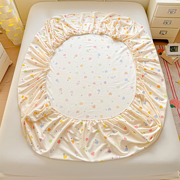 91家纺网 家纺一手货源 找家纺 卡普二店 2025新款全棉印花A版床笠 萌萌心语