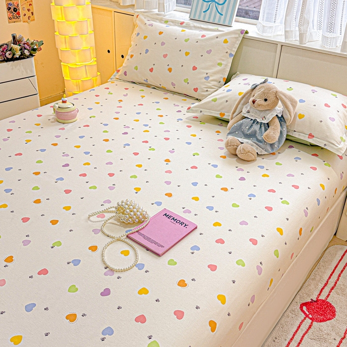 91家纺网 家纺一手货源 找家纺 卡普二店 2025新款全棉印花A版床笠 萌萌心语