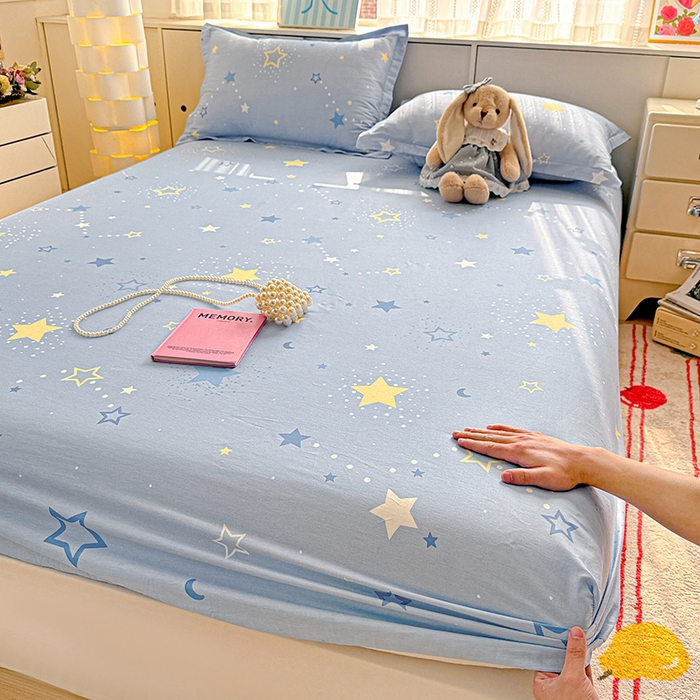 91家纺网 家纺一手货源 找家纺 卡普二店 2025新款全棉印花A版床笠 五星集