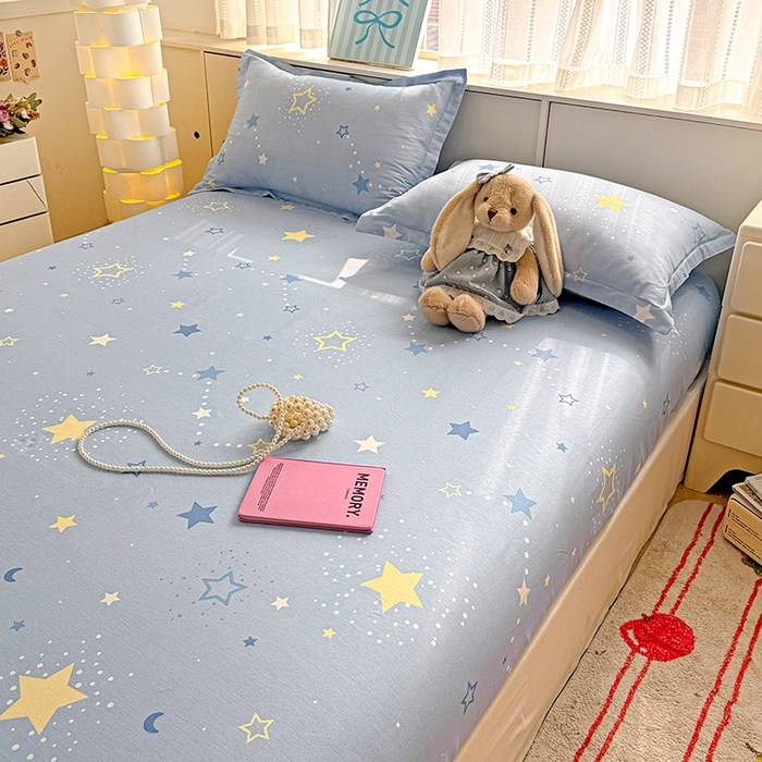 91家纺网 家纺一手货源 找家纺 卡普二店 2025新款全棉印花A版床笠 五星集