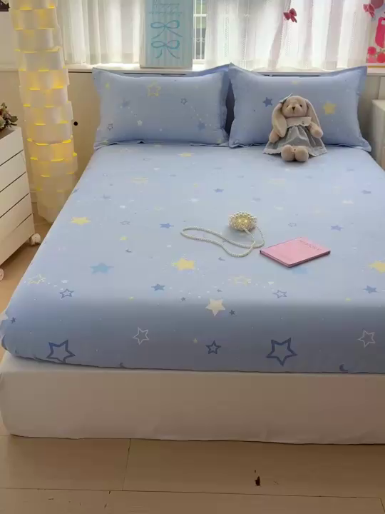 91家纺网 家纺一手货源 找家纺 卡普二店 2025新款全棉印花A版床笠 五星集