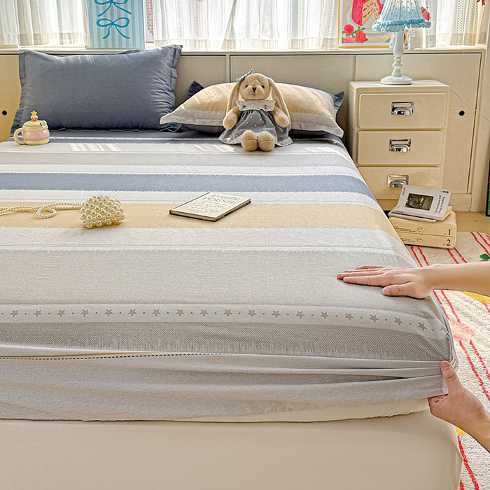 91家纺网 家纺一手货源 找家纺 卡普二店 2025新款全棉印花A版床笠 星辰大海