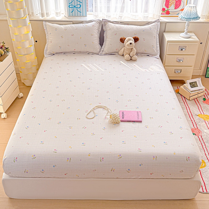 卡普二店 2025新款全棉印花A版床笠 樱桃小可