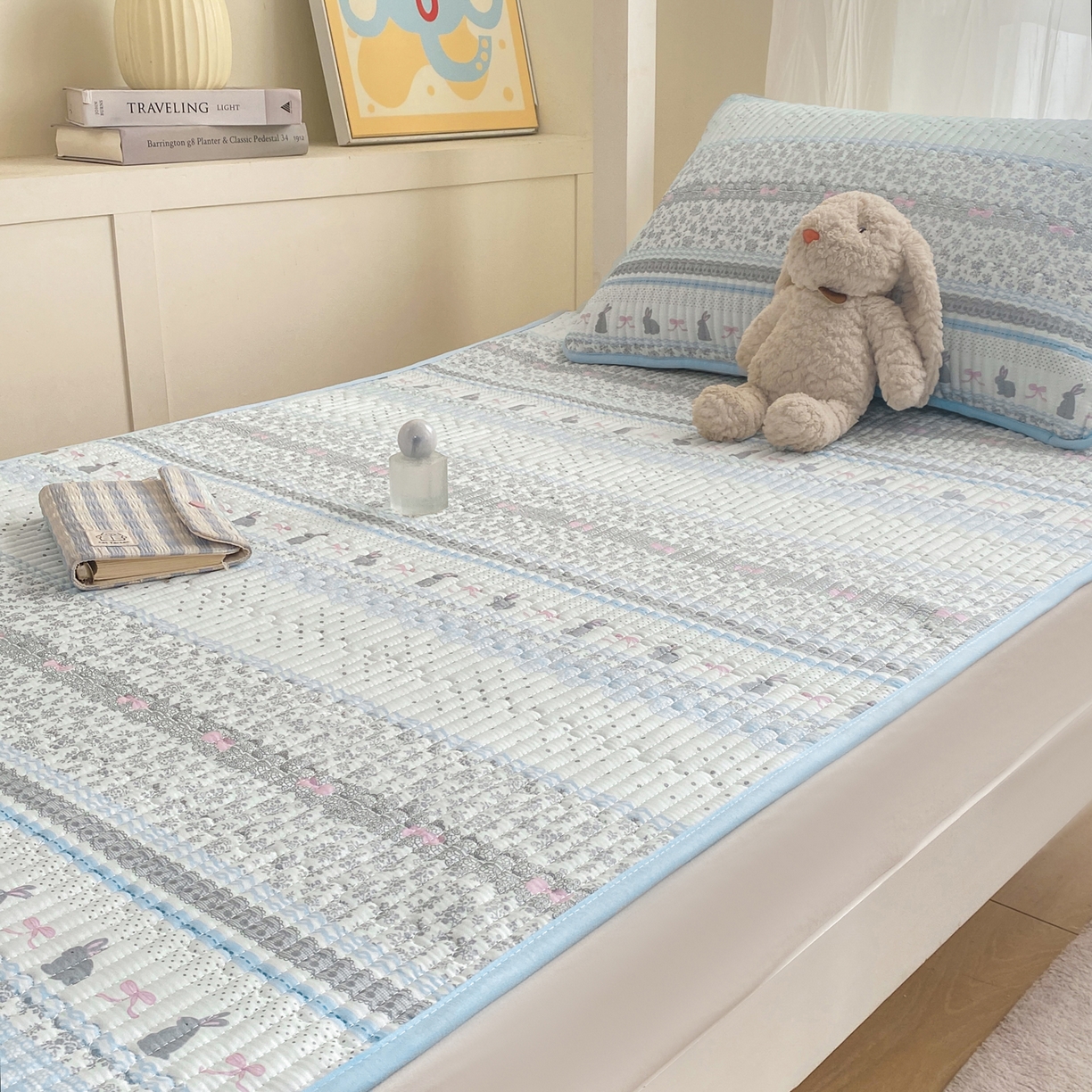 91家纺网 家纺一手货源 找家纺 （总）康纳利 2026新款全棉床盖学生夹棉薄款床盖宿舍上下铺床垫三件套四季通用