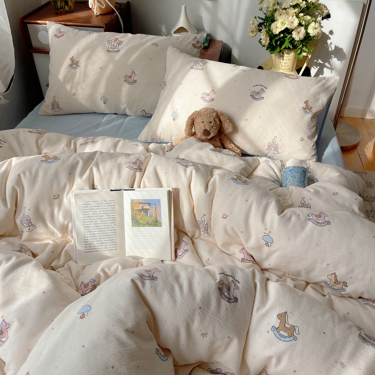 91家纺网 家纺一手货源 找家纺 凯洛奇 2026新款色织麻水洗提花四件套-提供买家秀 木马往事