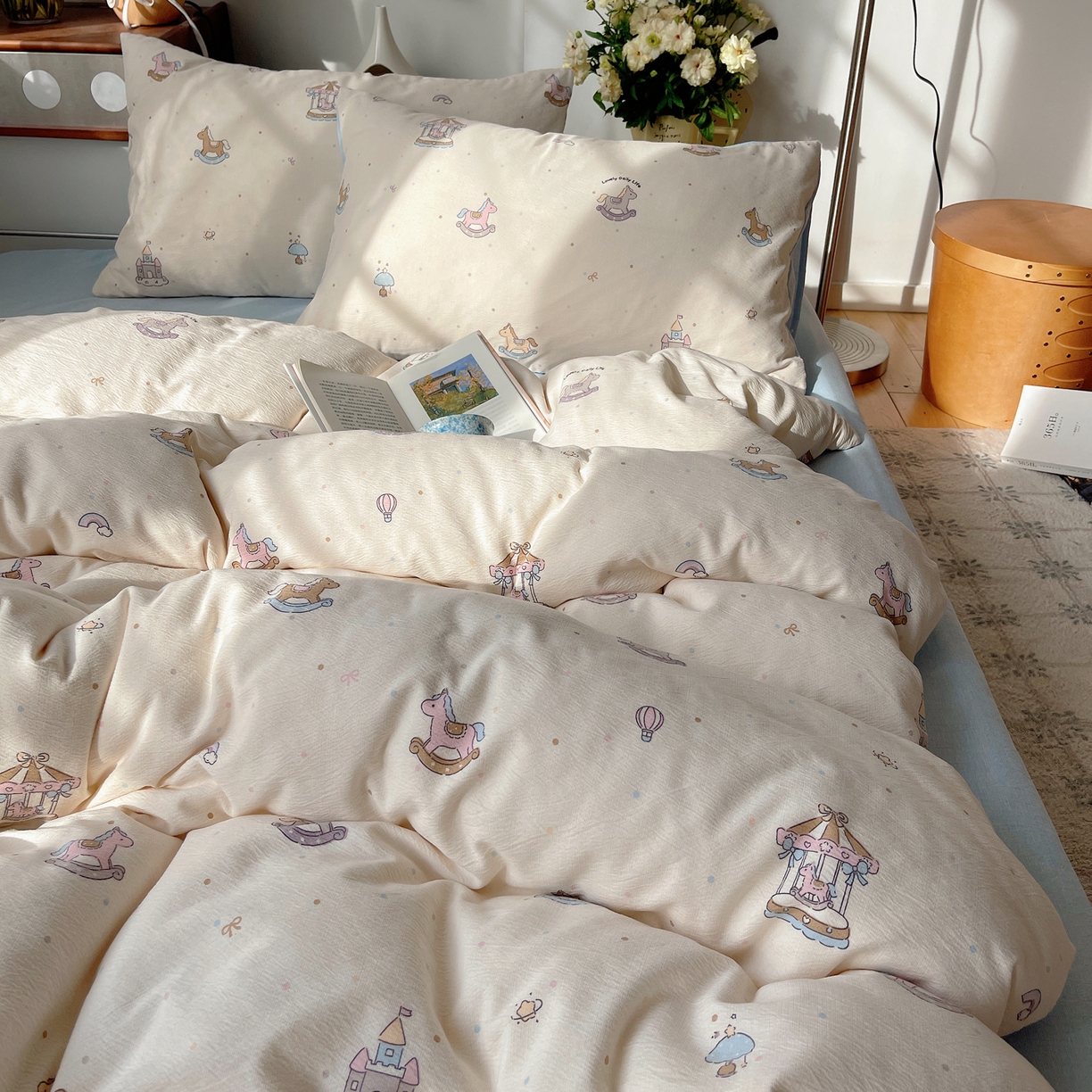 91家纺网 家纺一手货源 找家纺 凯洛奇 2026新款色织麻水洗提花四件套-提供买家秀 木马往事