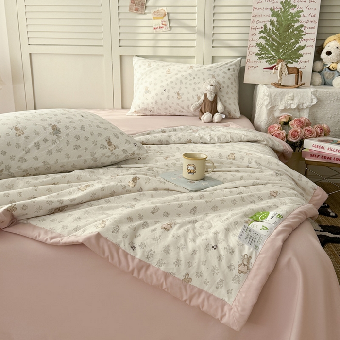 91家纺网 家纺一手货源 找家纺 （总）盛凡家纺 2026新款小清新抗菌夏被夏凉被空调被