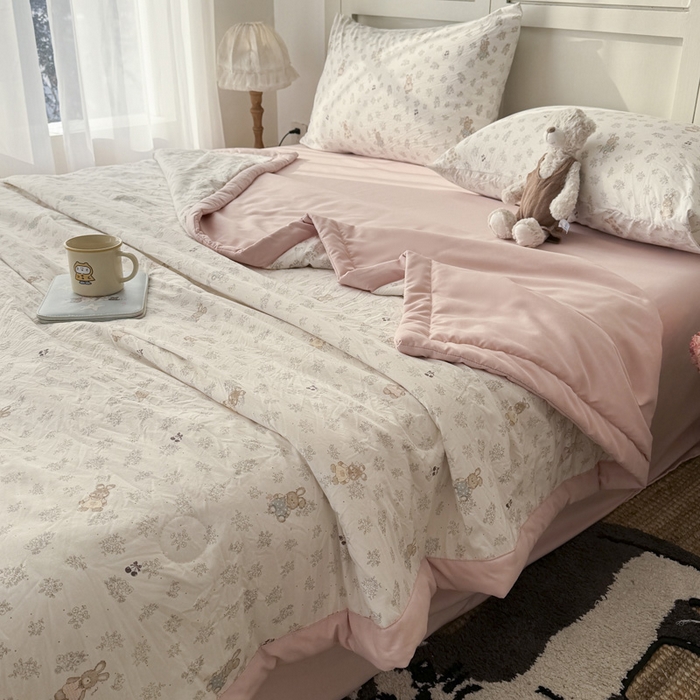 91家纺网 家纺一手货源 找家纺 （总）盛凡家纺 2026新款小清新抗菌夏被夏凉被空调被