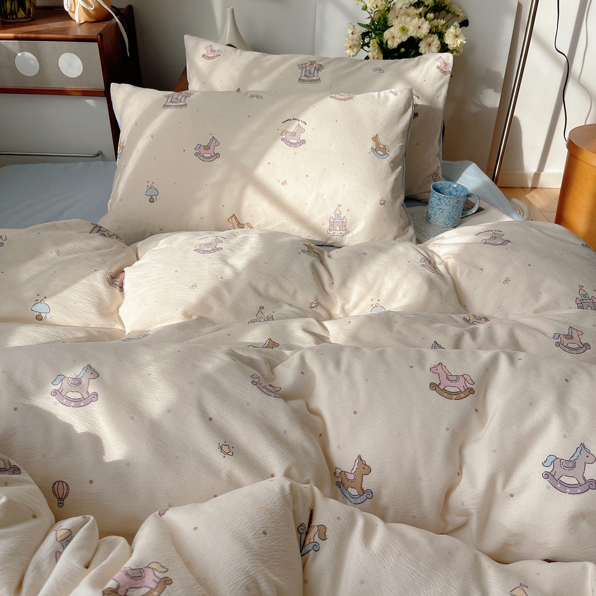 91家纺网 家纺一手货源 找家纺 凯洛奇 2026新款色织麻水洗提花四件套-提供买家秀 木马往事