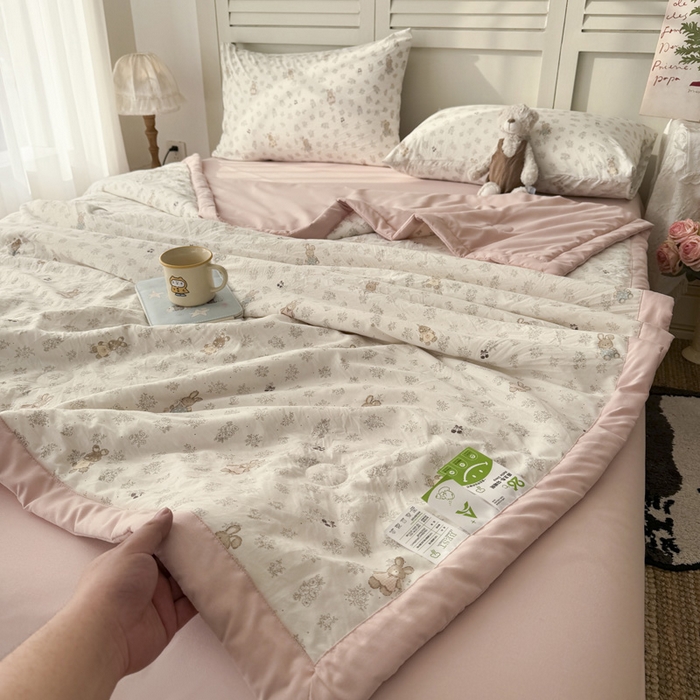 91家纺网 家纺一手货源 找家纺 （总）盛凡家纺 2026新款小清新抗菌夏被夏凉被空调被