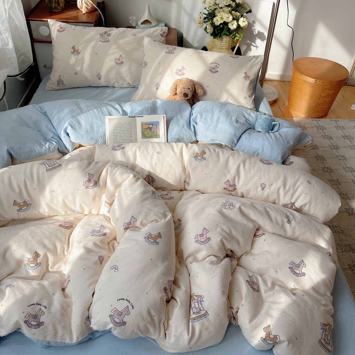 91家纺网 家纺一手货源 找家纺 凯洛奇 2026新款色织麻水洗提花四件套-提供买家秀 木马往事