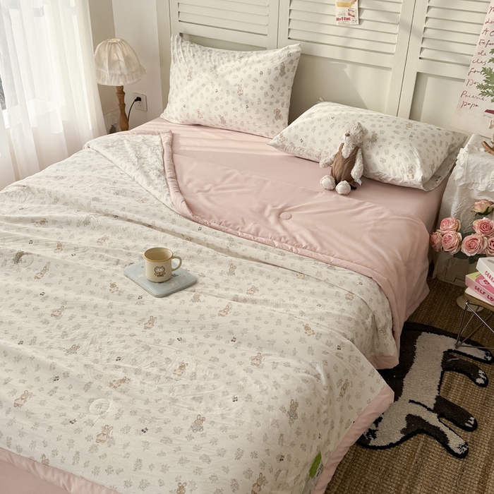 91家纺网 家纺一手货源 找家纺 （总）盛凡家纺 2026新款小清新抗菌夏被夏凉被空调被